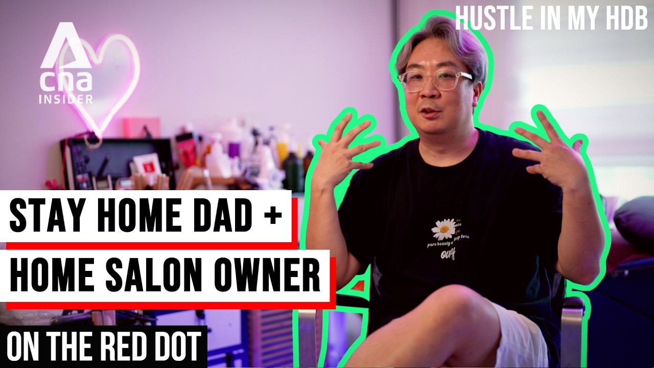 Edward Kim in his Telok Blangah HDB salon — still from the 2025 CNA Insider feature.